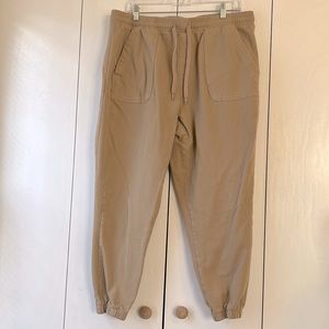 ‼️FINAL PRICE‼️Tan Jogger-Style Cotton Pants - Size XL